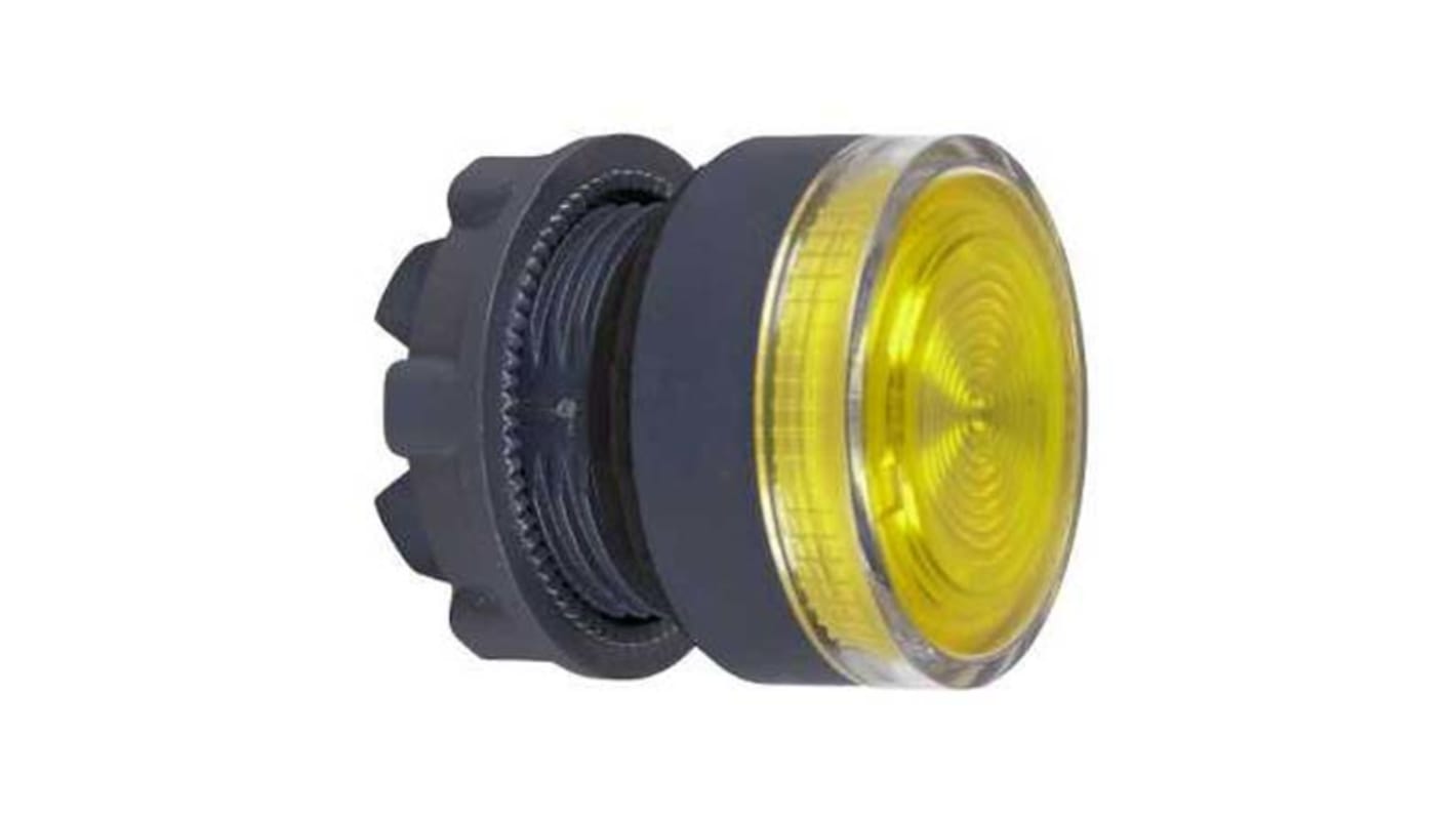 Schneider Electric Harmony XB5 Series Yellow Momentary Push Button Head, 22mm Cutout, IP66, IP67, IP69K