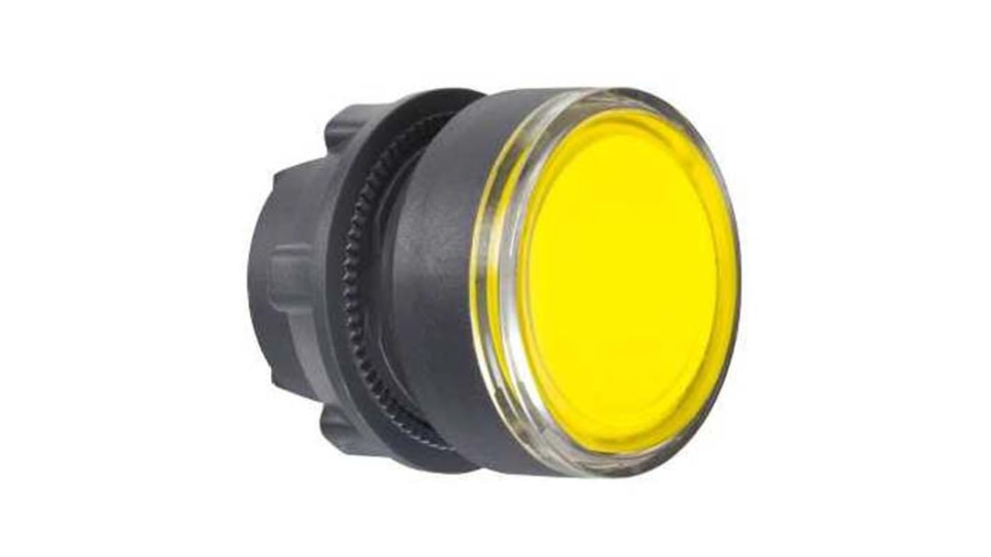 Schneider Electric Harmony XB5 Series Yellow Momentary Push Button Head, 22mm Cutout, IP66, IP67, IP69K