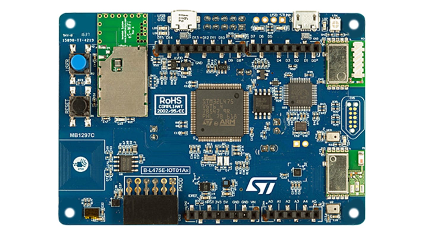 Kit de desarrollo Bluetooth Smart (BLE), Comunicación de campo cercano (NFC), Transceptor de RF, WiFi