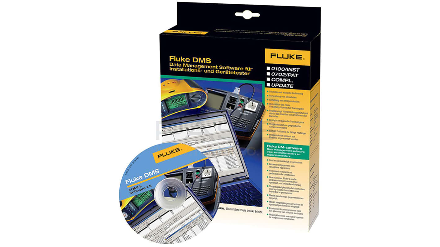 Fluke FLK-DMS COMP Data Management Software, For Use With 1660 Series Multifunction Installation Testers