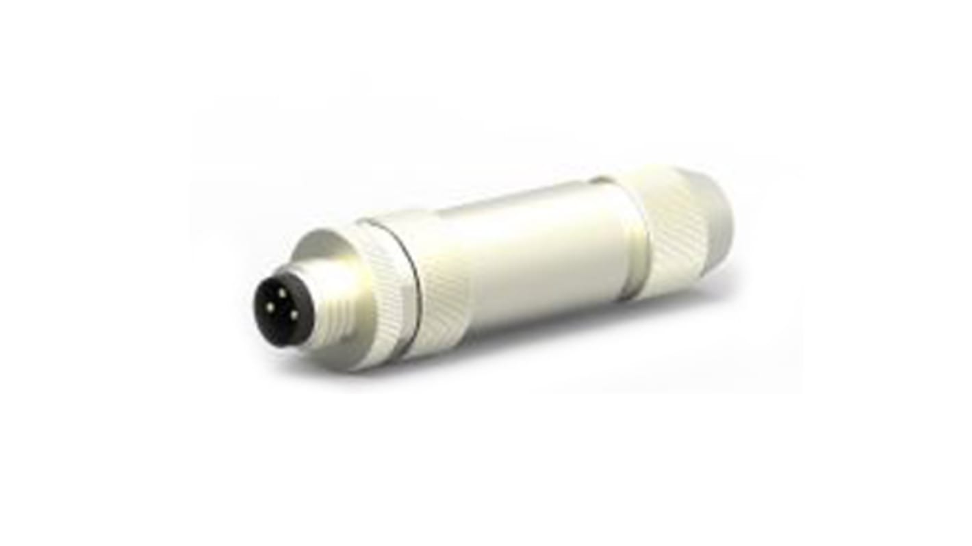 Conector circular TE Connectivity hembra serie M8 de 3 vías macho, tamaño carcasa 13.5, montaje aéreo, IP67