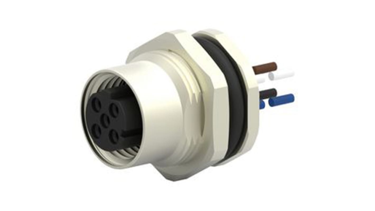 TE Connectivity Érzékelő-működtető kábel, M12 - Szereletlen - 4 érintkező, 250 V AC/DC, 4 A, 200mm