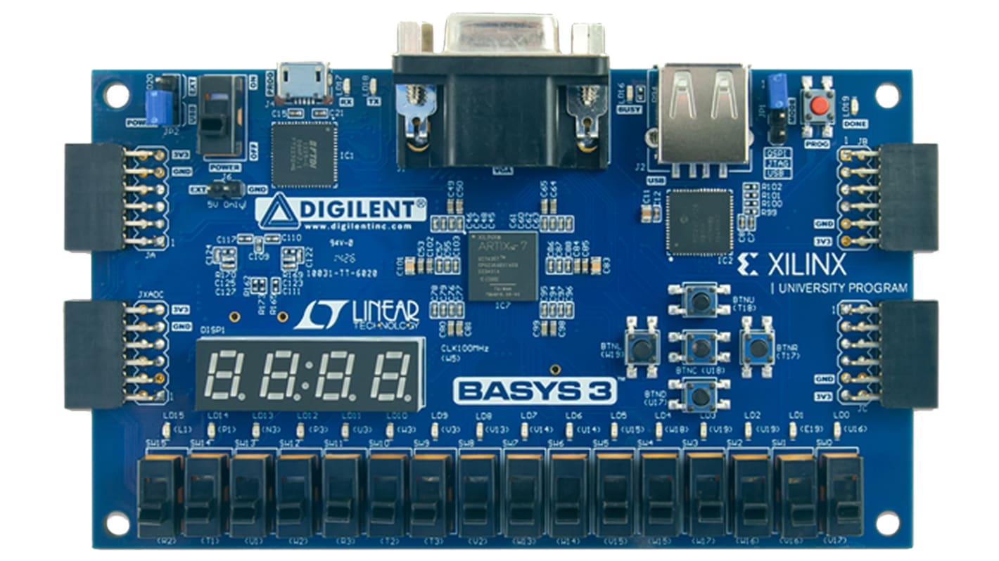 Placa de desarrollo FPGA Basys Artix-7 de Digilent