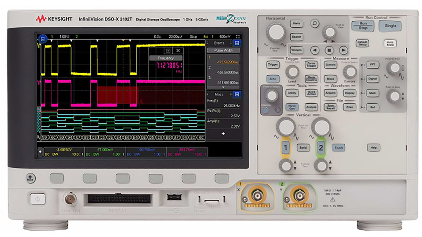 Oscilloscopio Da banco Keysight Technologies Serie 3000T X, 4 ch. analogici, 1GHz, Cert. LAT