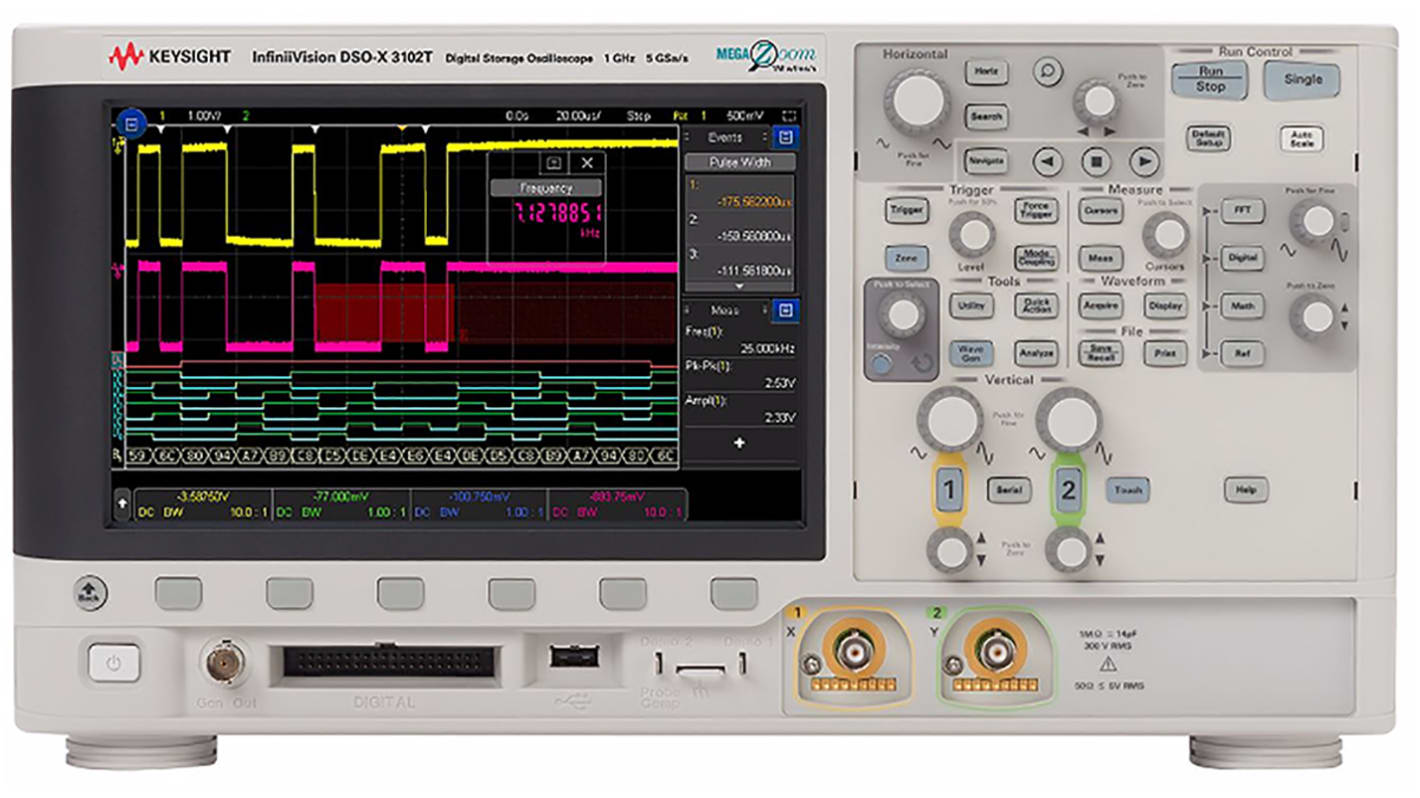 Oscilloscopio Da banco Keysight Technologies MSOX3104T, 4 ch. analogici, 16 ch. digitali, 1GHz, Cert. LAT