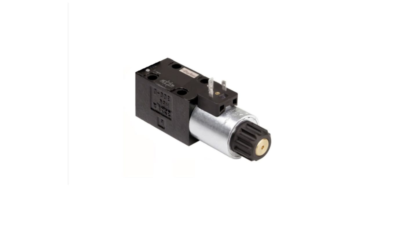 Parker, D3W020HNKW CETOP Mounting Hydraulic Solenoid Actuated Directional Control Valve, CETOP 5, H, 12V dc