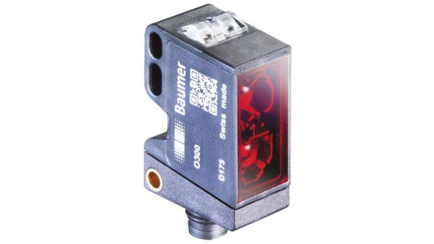 Baumer Retroreflective Photoelectric Sensor, Block Sensor, 30 mm → 300 mm Detection Range