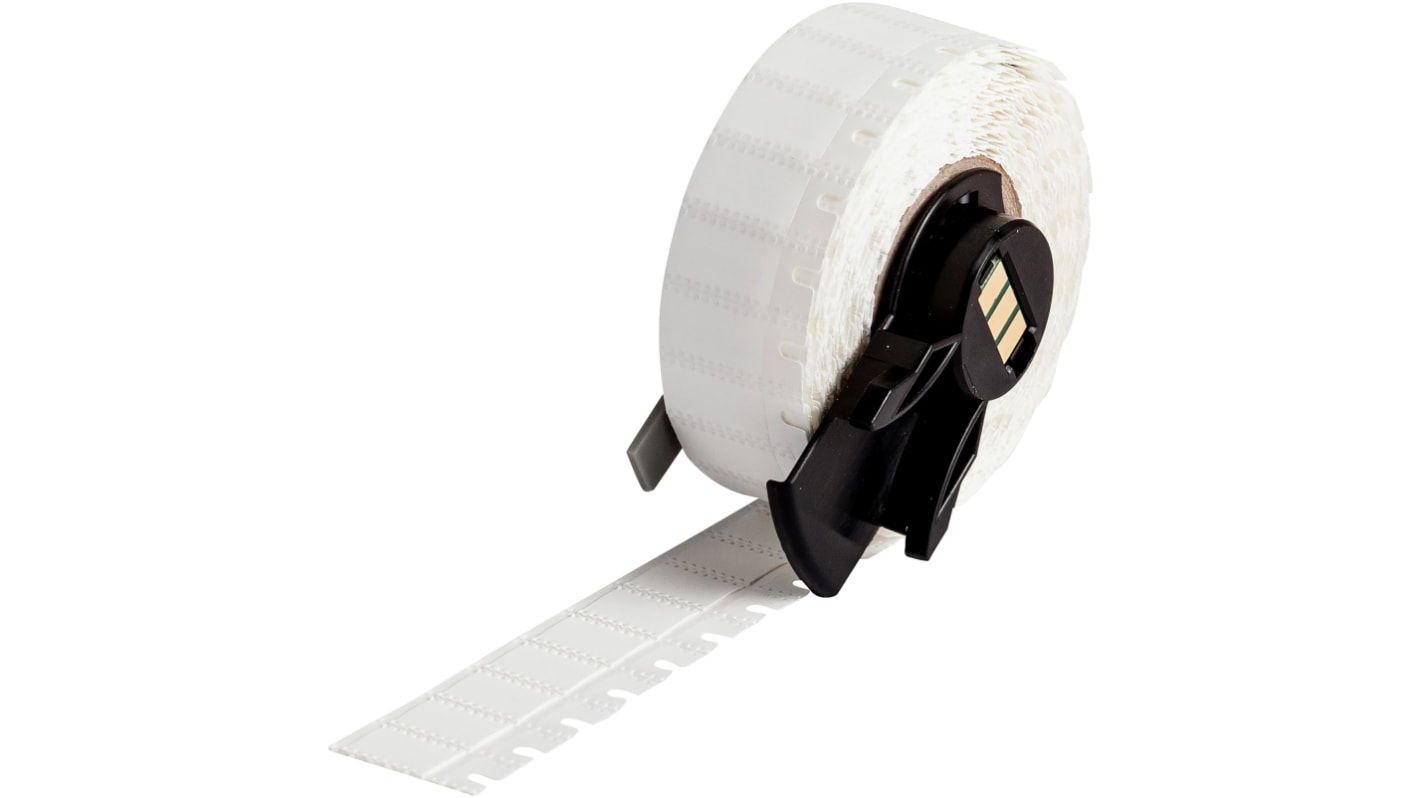 Brady B-321 PermaSleeve White Heatshrink Labels, 24.13mm Width, 8.89mm Height, 500 Qty