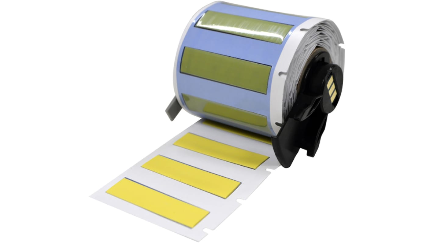 Etiquetas termorretráctiles Brady sobre fondo Amarillo, 100, para usar con BMP61, BMP71, M611, TLS 2200, TLS-PC LINK