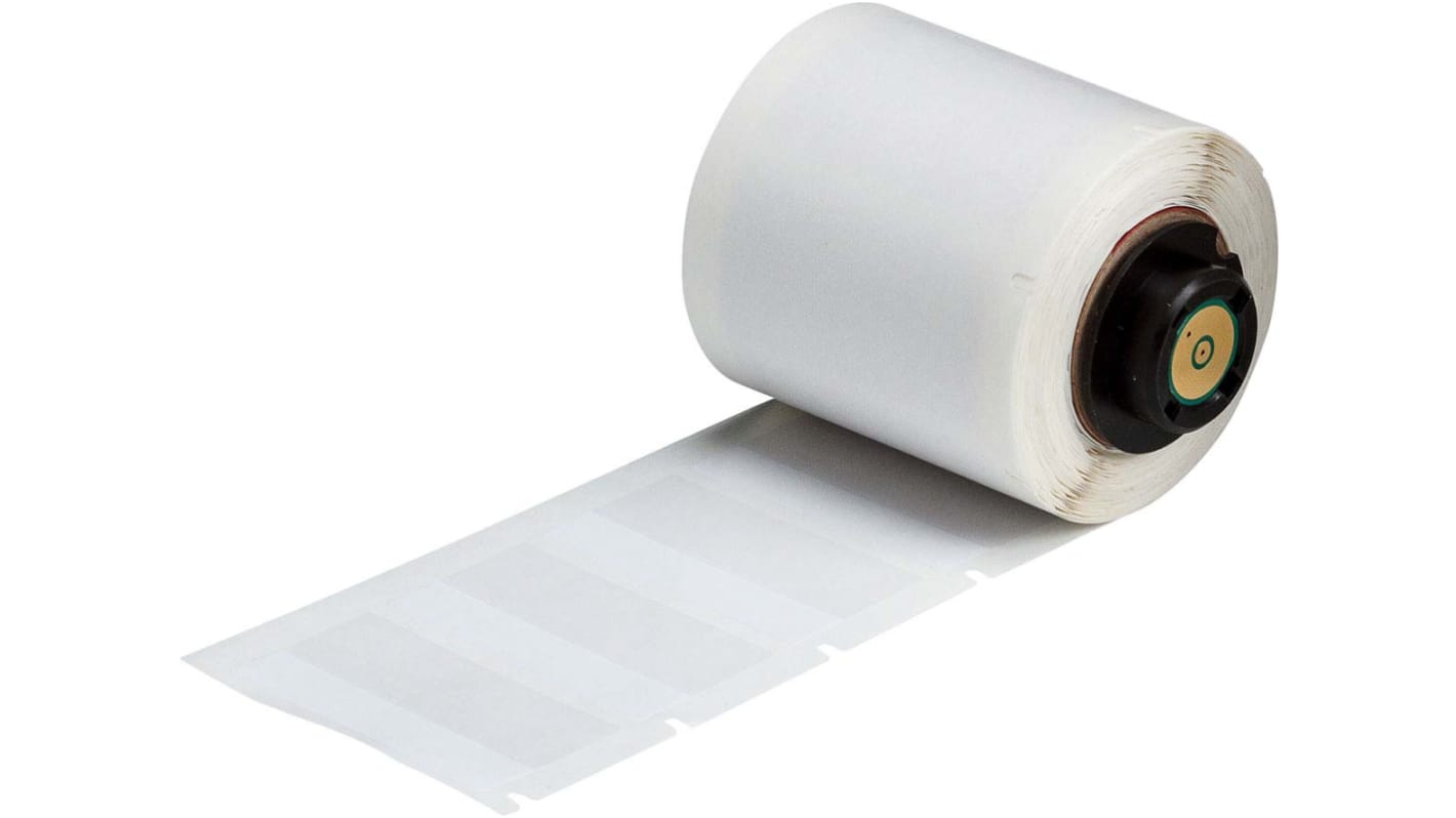 Brady Self-Laminating on Transparent/White Cable Labels, 25.4mm Label Length, 44.45mm Label Width