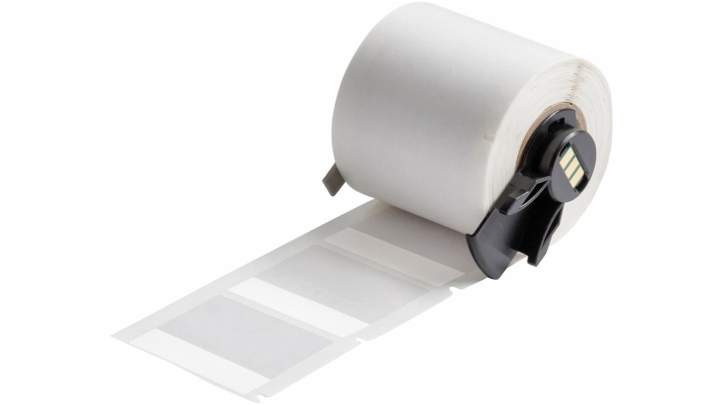 Brady B-427 Self-laminating Vinyl Transparent/White Cable Labels, 44.45mm Width, 38.1mm Height, 250 Qty