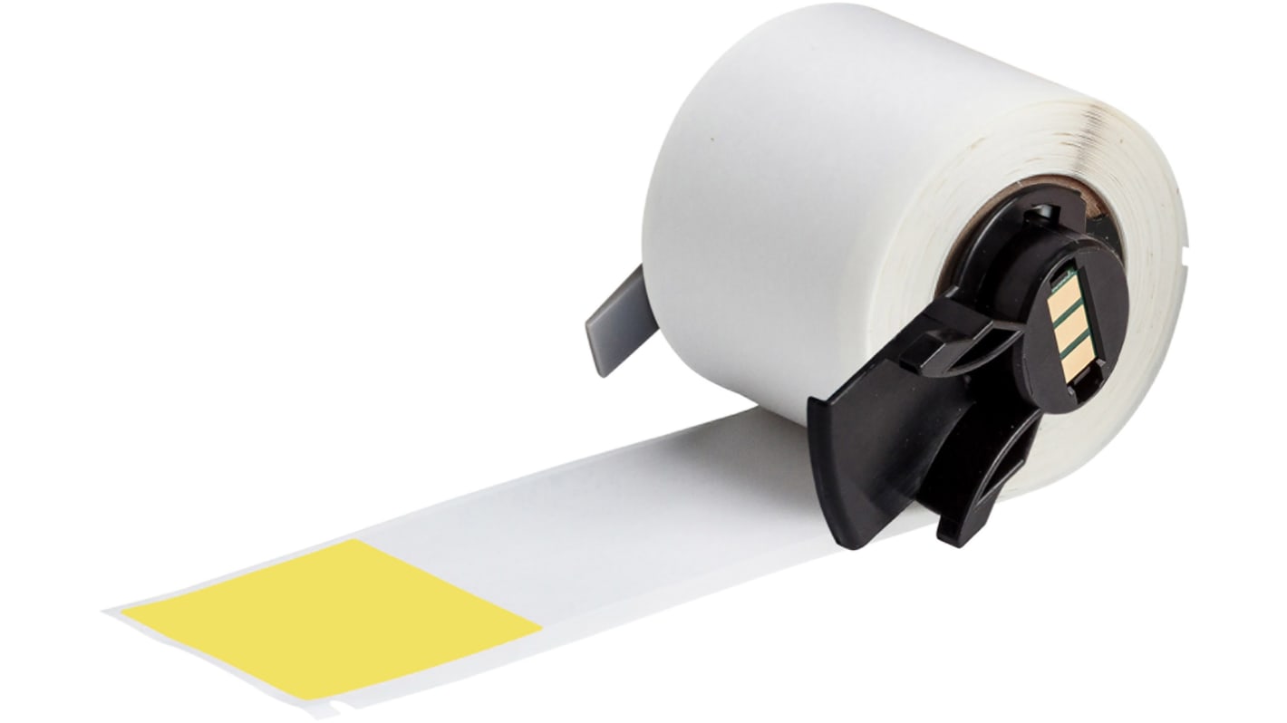 Brady B-427 Self-laminating Vinyl Transparent/Yellow Cable Labels, 38.1mm Width, 152.4mm Height, 50 Qty