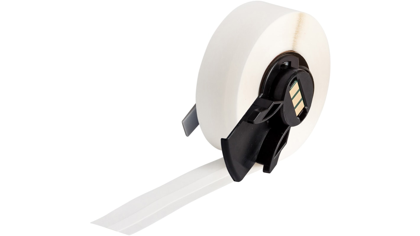 Brady B-498 Repositionable Vinyl White Black Print Cable Labels, 6.09mm Width, 1 Qty