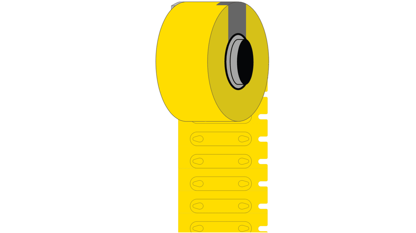 Etiquetas para cables Brady sobre fondo Amarillo, 2500, para usar con BMP61, BMP71, M611, TLS 2200, TLS-PC LINK