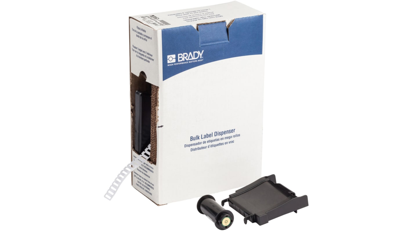 Brady B-7696 DuraSleeve Rigid Tag White Cable Labels, 30mm Width, 4.4mm Height, 2500 Qty