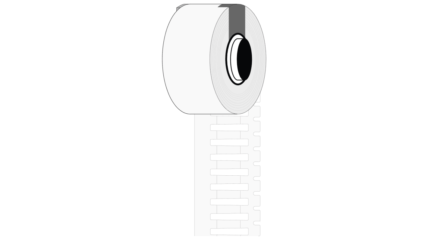 Brady B-7696 DuraSleeve Rigid Tag Kabeletiketten x 12mm für BMP61, BMP71, M611, TLS-PC LINK, 250 auf Weiß Vinyl