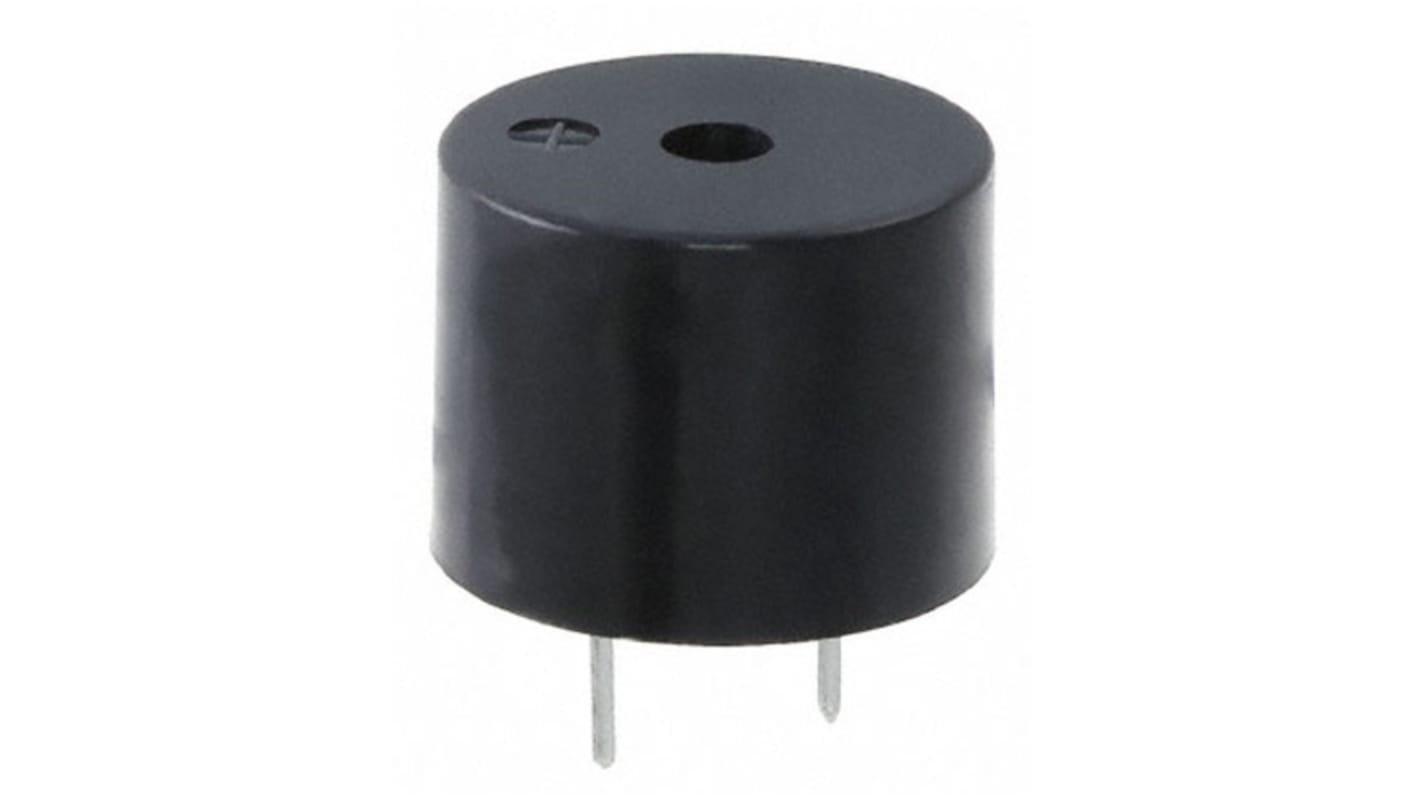 TDK 85dB PCB Mount High Internal Magnetic Buzzer Component, 12 (Dia.) x 9mm, 6V ac Min, 15V ac Max