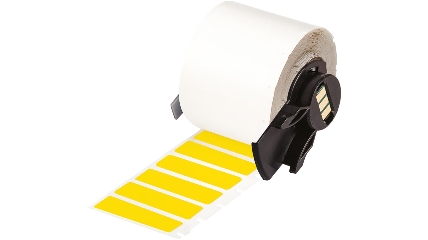 Brady B-499 Nylon Cloth Yellow Label Roll, 20mm Width, 7.95mm Height, 750 Qty