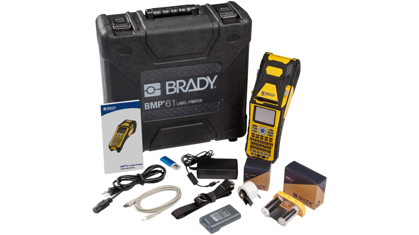 Impresora de etiquetas de mano Brady BMP61, teclado AZERTY, conectividad USB 2.0, Host USB