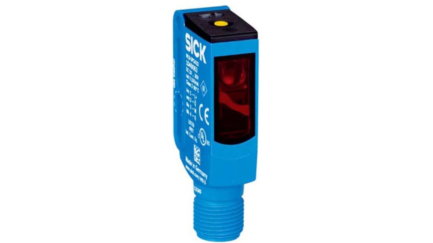 Fotocélula rectangular Sick, Sistema Reflex, alcance 0 → 5 m, salida PNP, Conector de M12 4 clavijas, IP66,