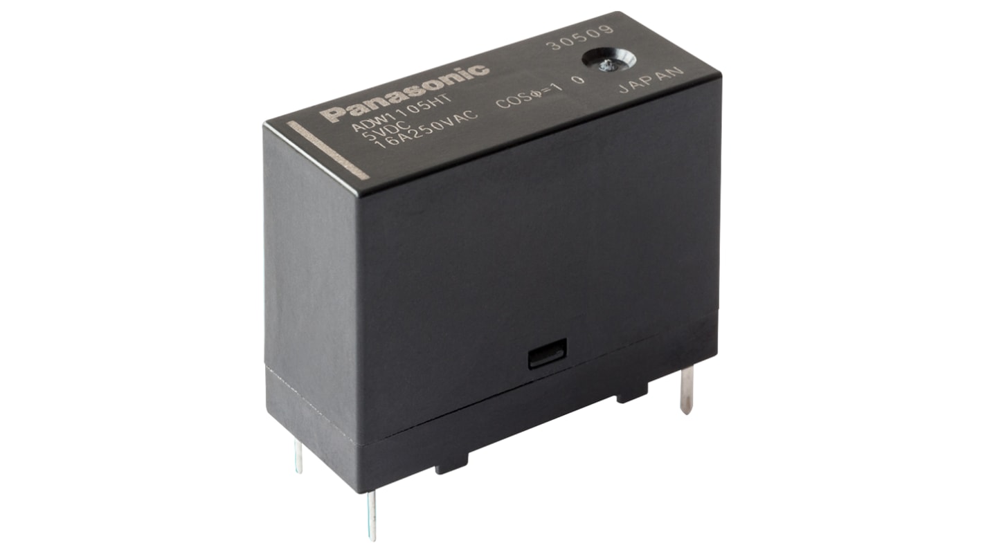 Panasonic PCB Mount Latching Relay, 24V dc Coil, 16A Switching Current, SPST