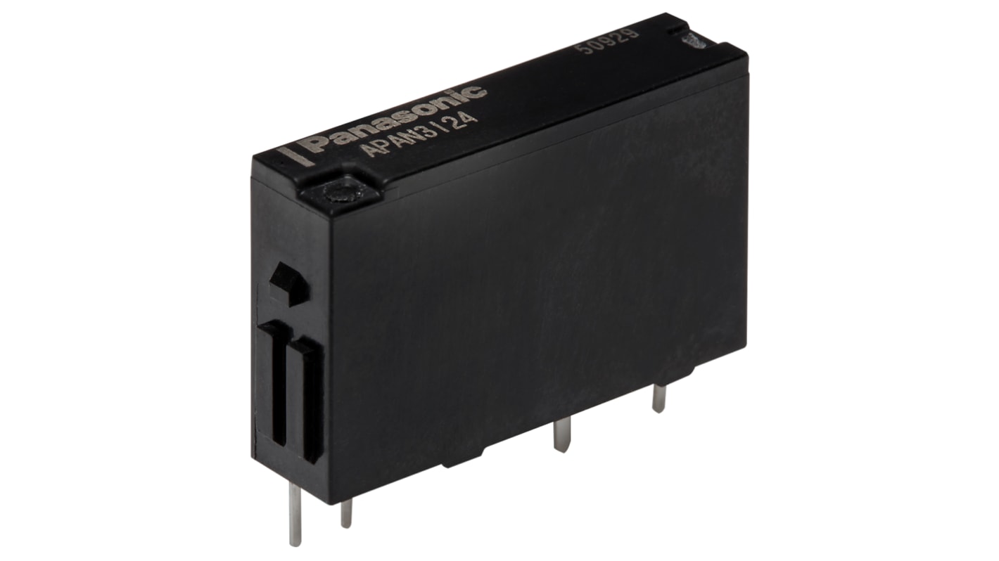 Przekaźnik mocy 24V dc SPST Panasonic 110mW, montaż PCB 5236Ω Styk płytki drukowanej