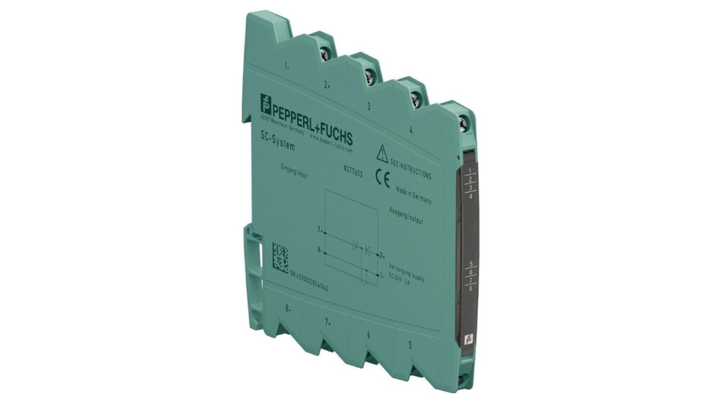 Pepperl + Fuchs S1SD Series Signal Conditioner, Current Input, Current, Voltage Output, 16.8 → 31.2V dc Supply,