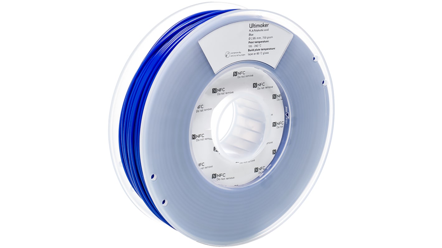 Ultimaker 2.85mm Blue PLA 3D Printer Filament, 750g