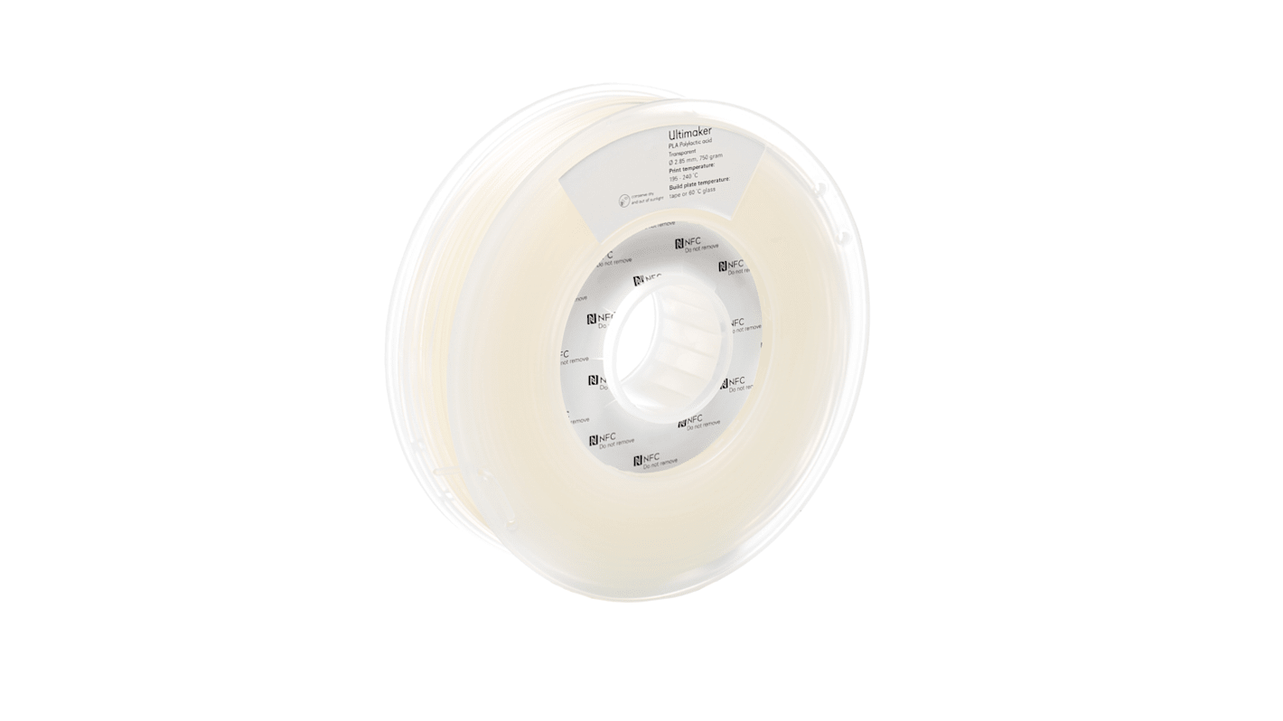 Ultimaker 2.85mm Transparent PLA 3D Printer Filament, 750g