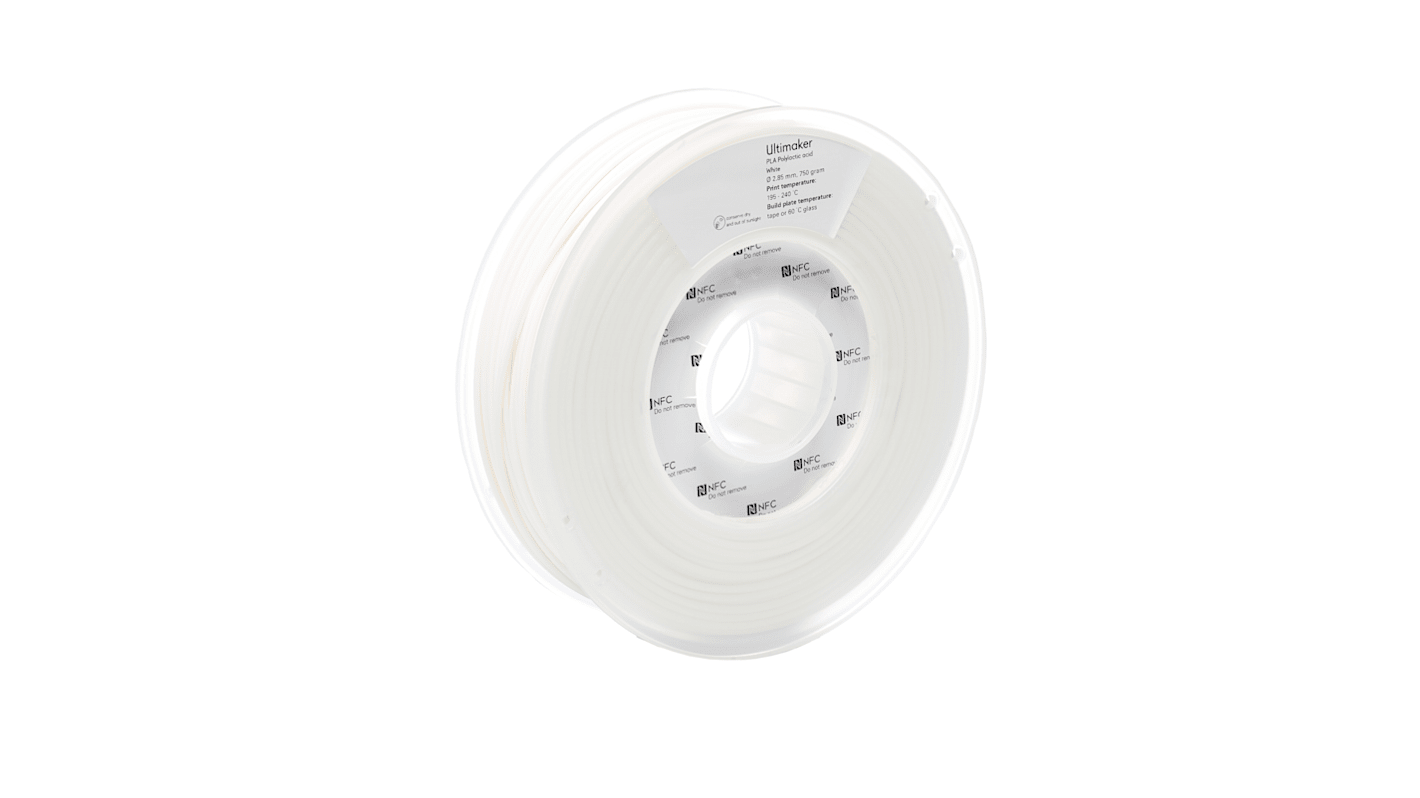 Ultimaker 2.85mm White PLA 3D Printer Filament, 750g