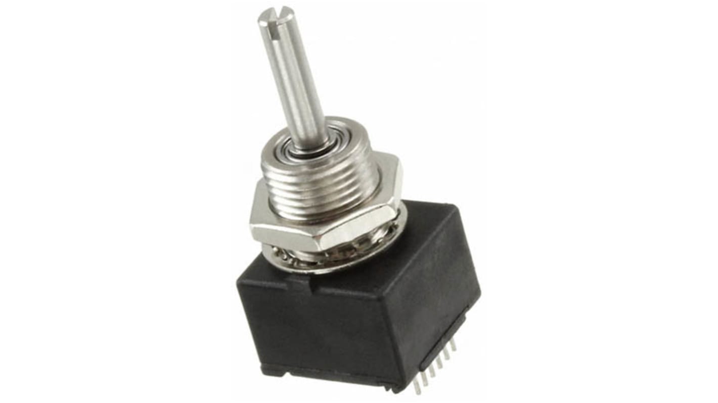 Bourns 5V dc 32 Pulse Optical Encoder with a 3.18 mm Slotted Shaft, Bracket Mount, Axial PC Pin