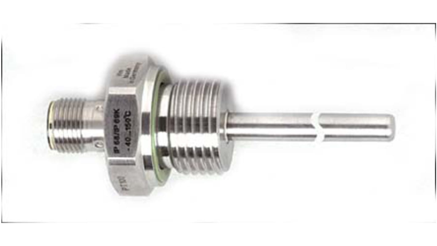 ifm electronic PT100 RTD Sensor, 6mm Dia, 36mm Long, 4 Wire, G1/2, +150°C Max