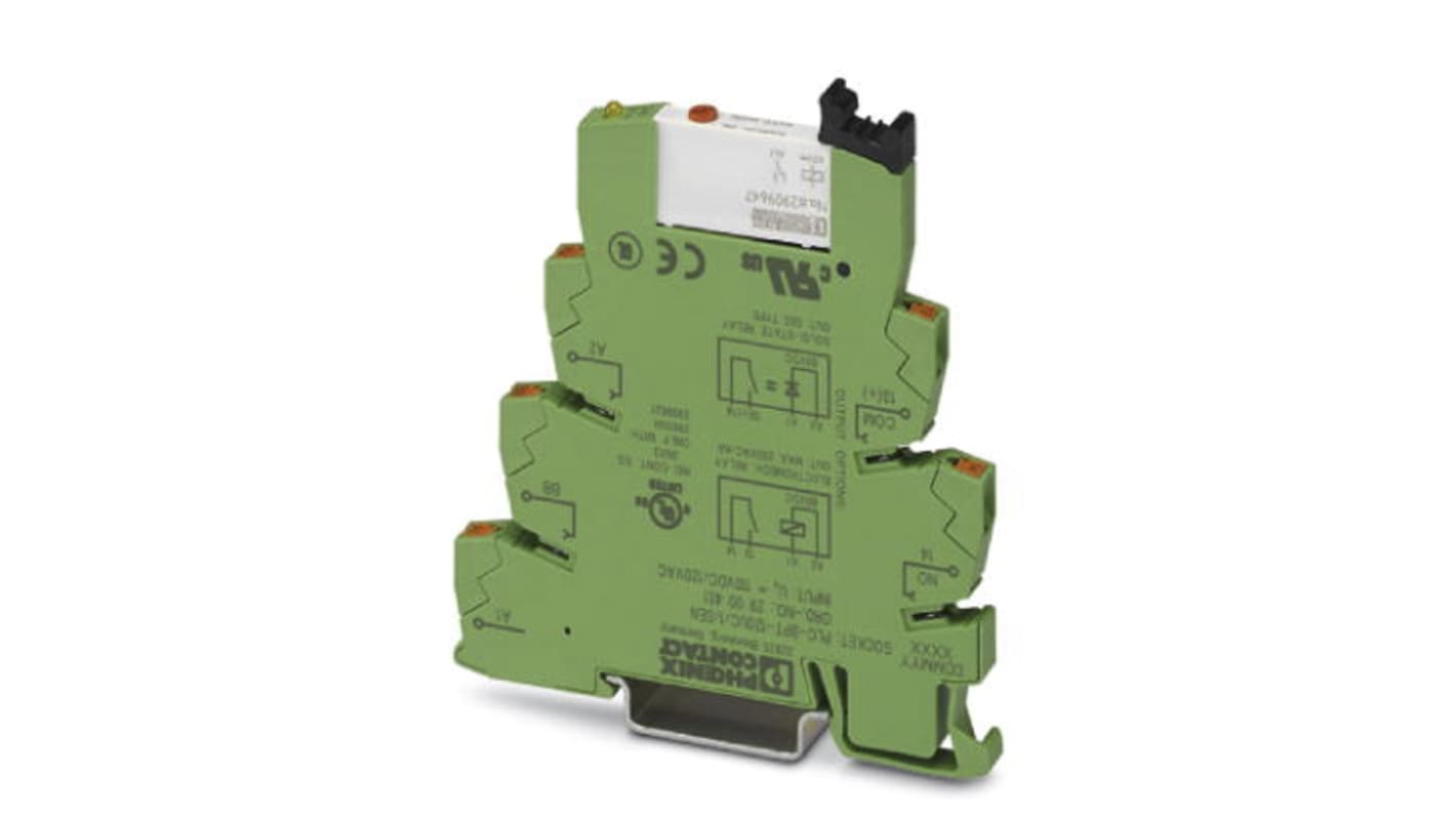 Phoenix Contact PLC-RPT-120UC/ 1AU/MS/SEN Series Interface Relay, DIN Rail Mount, 110V ac/dc Coil, SPST