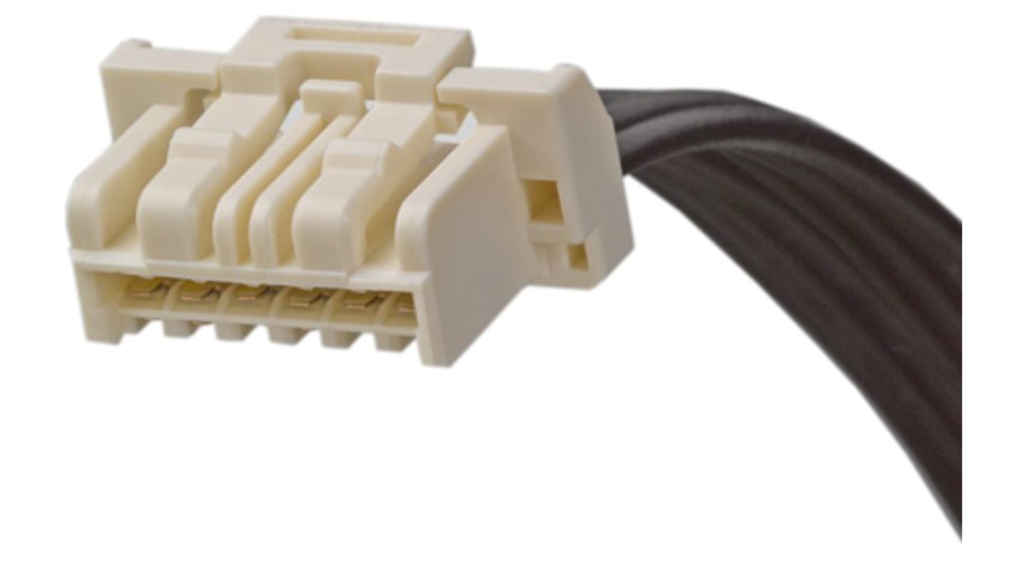 Molex 6 Way Male CLIK-Mate to 6 Way Male CLIK-Mate Wire to Board Cable, 50mm