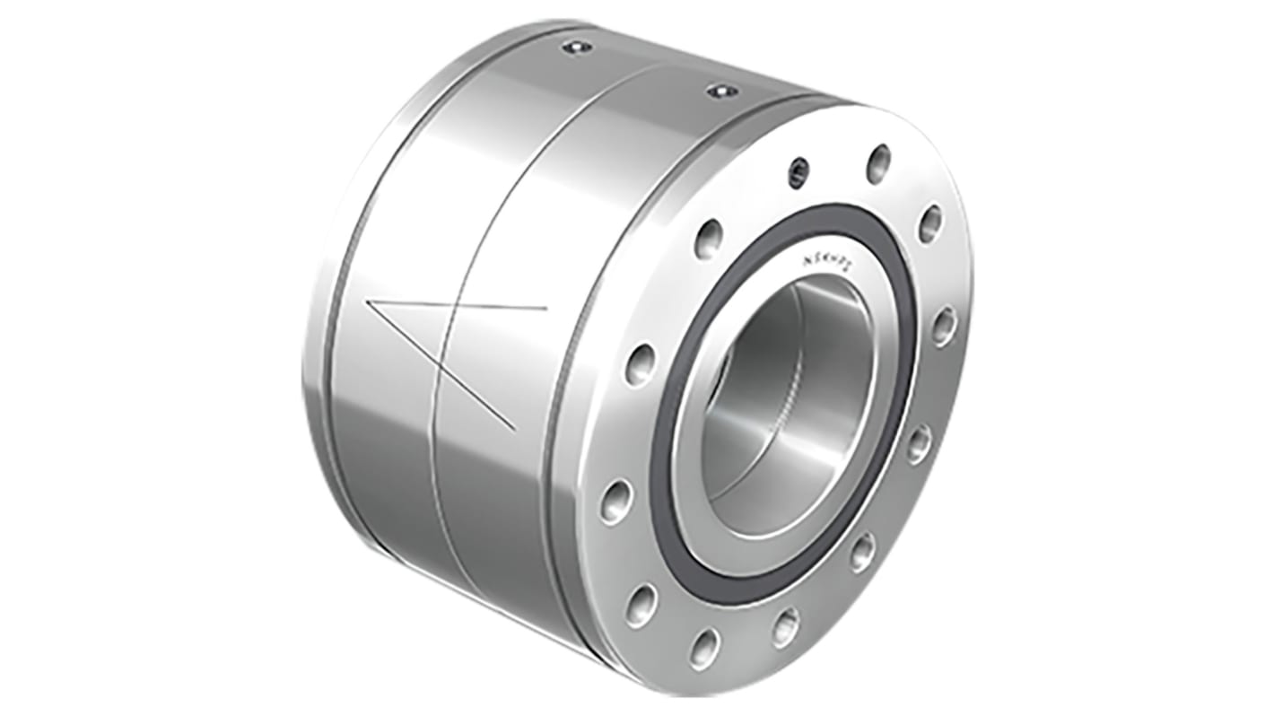 NSK Einreihiges Schrägkugellager Schrägkugellager 2-reihig mit Flansch, Innen-Ø 20mm / Außen-Ø 68mm, Breite 56mm 68mm