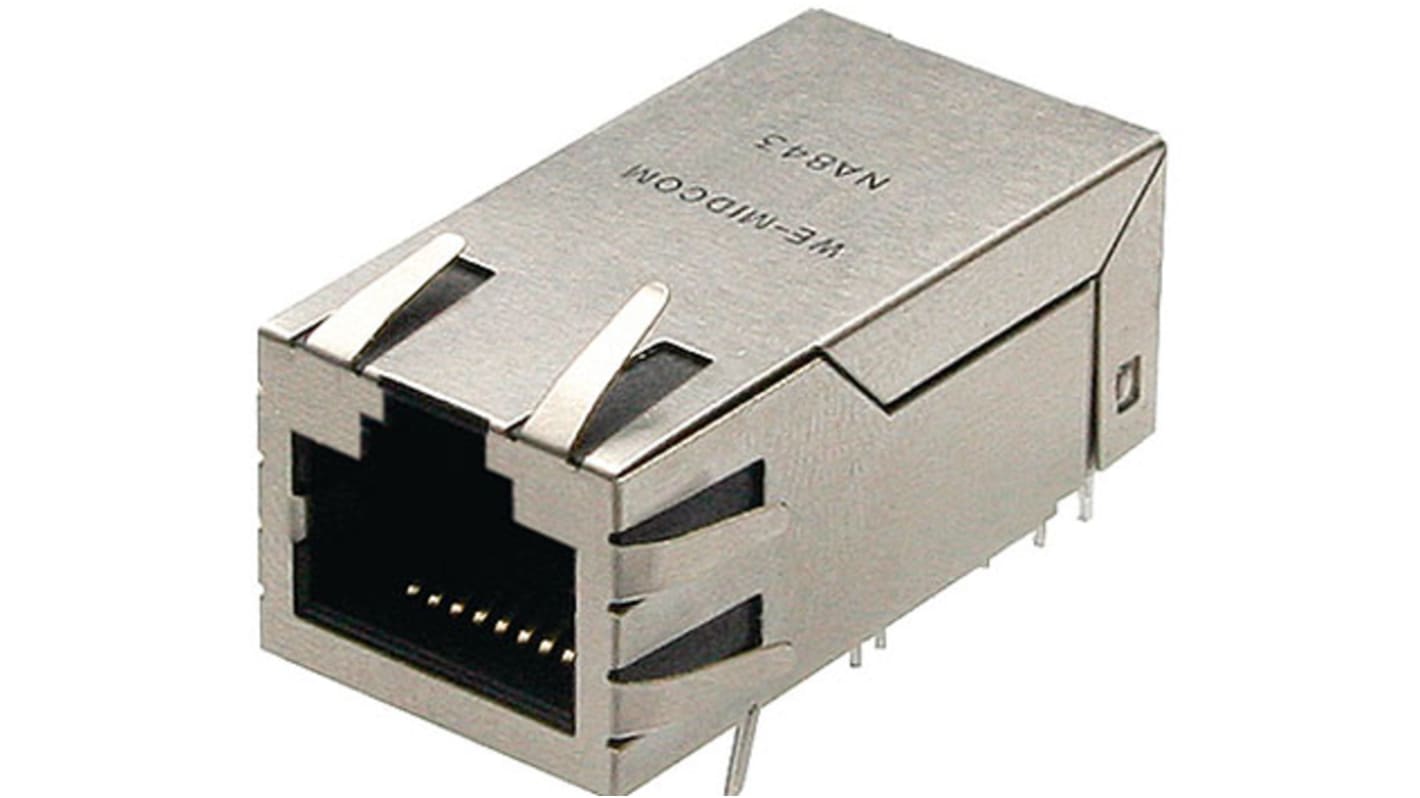 Wurth Elektronik LAN-Ethernet-Transformator PCB-Montage 1 Ports -1dB, L. 17.02mm B. 13.87mm