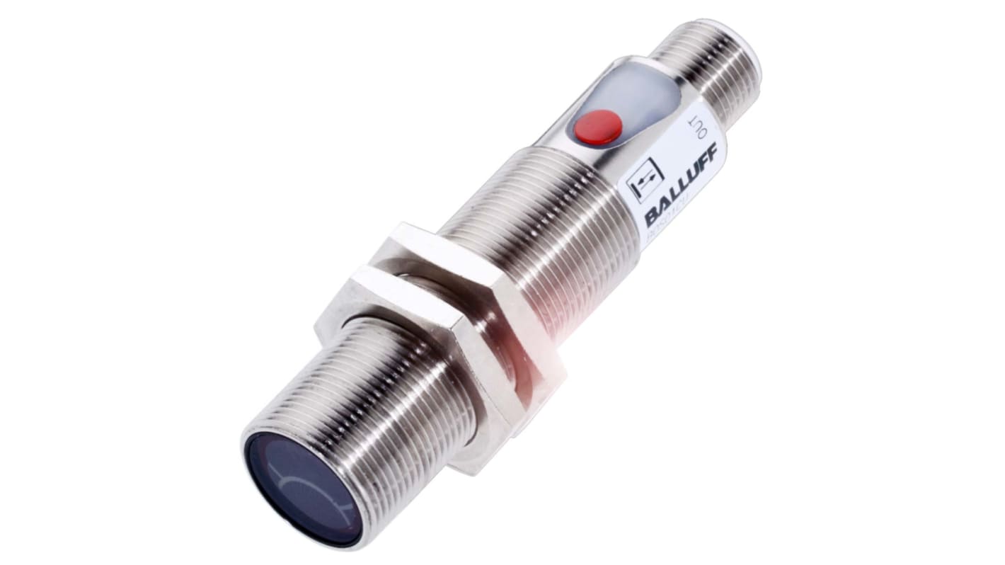 BALLUFF Through Beam Photoelectric Sensor, Barrel Sensor, 0 → 20 m Detection Range IO-LINK