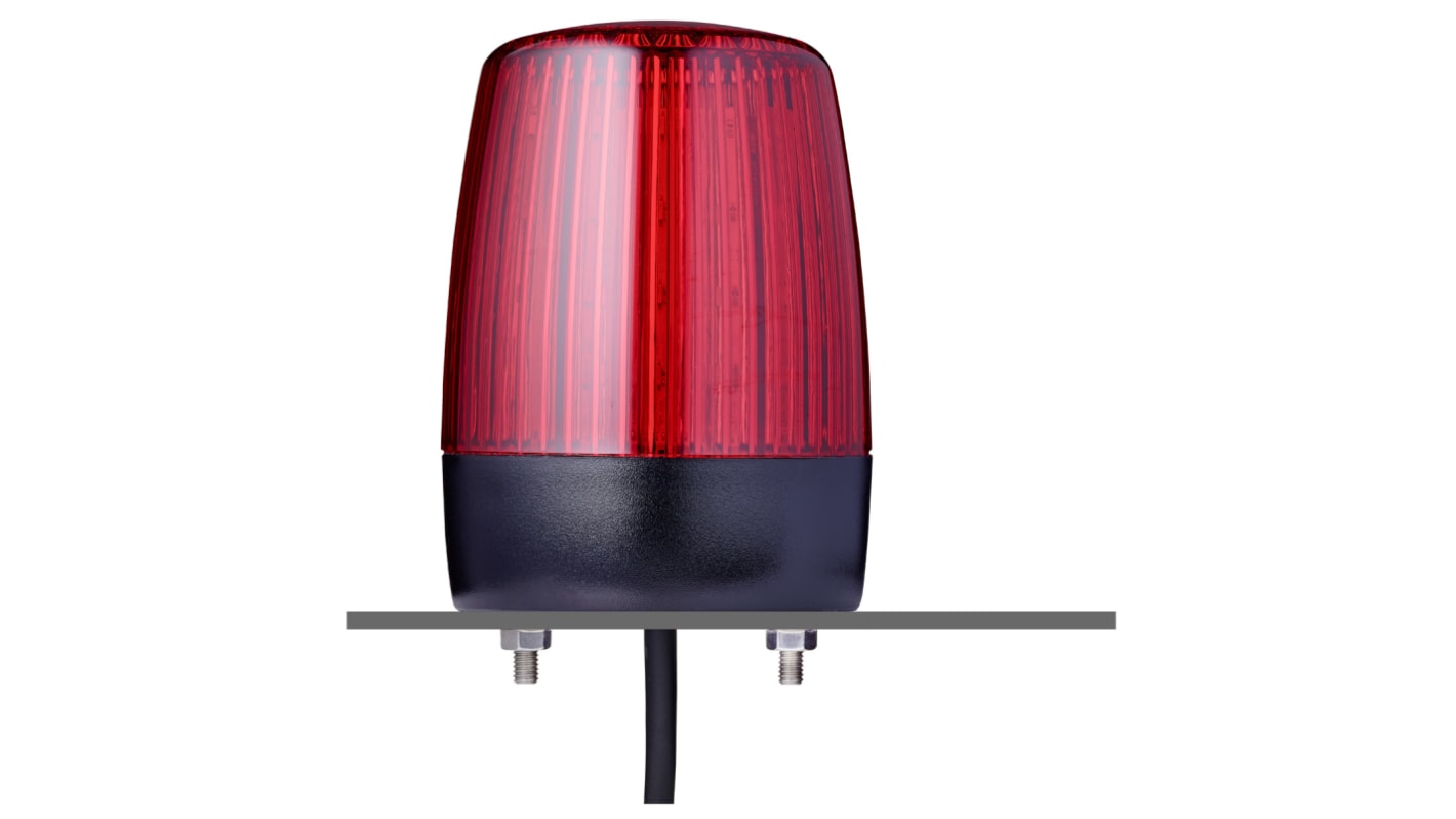 AUER Signal PCH Serien Signallys, Rød linse, Blinkende, Konstant lysende, LED 0.225A, overflademontering, 24 V ac/dc