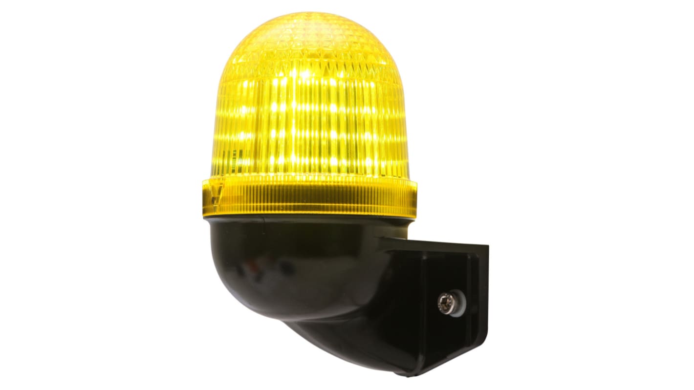 AUER Signal TDCV, LED Blitz, Dauer Signalleuchte Gelb, 18 → 27 V ac, 20 → 32 V dc, Ø 70mm x 139mm