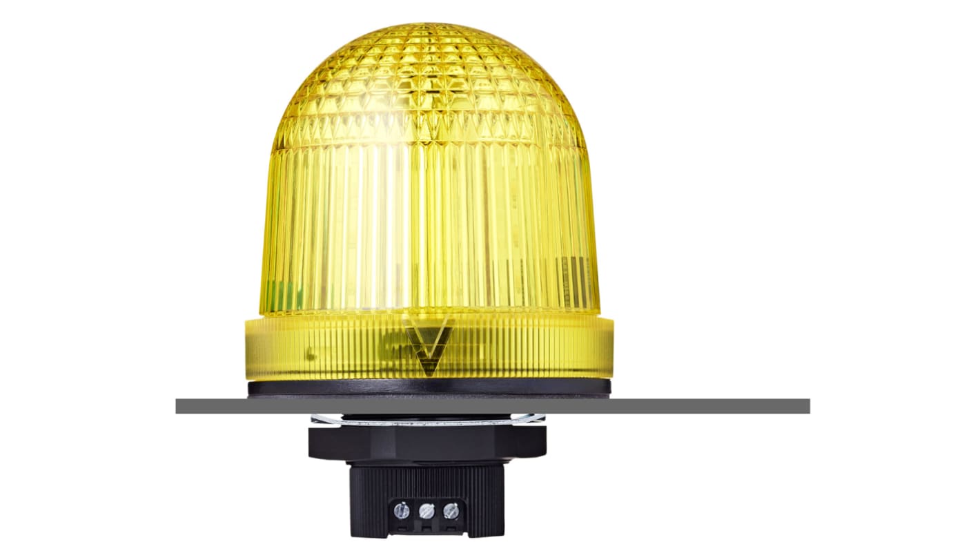 Balise clignotante à LED Jaune AUER Signal série TDCP, 24 V c.a./c.c.