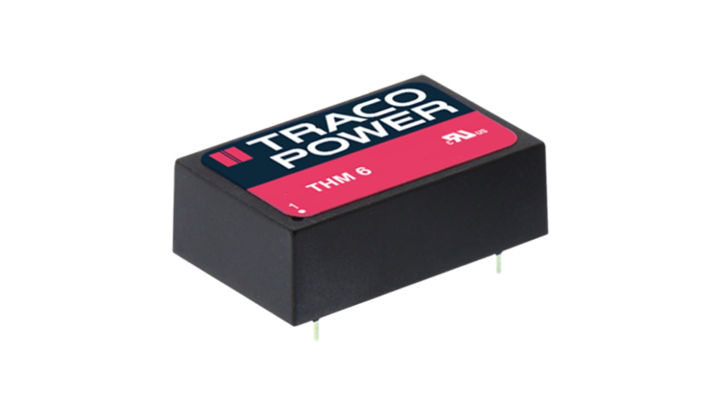 TRACOPOWER THM 6 DC/DC-Wandler 6W 5 V dc IN, 3.3V dc OUT / 1.8A PCB-Montage 5kV ac isoliert