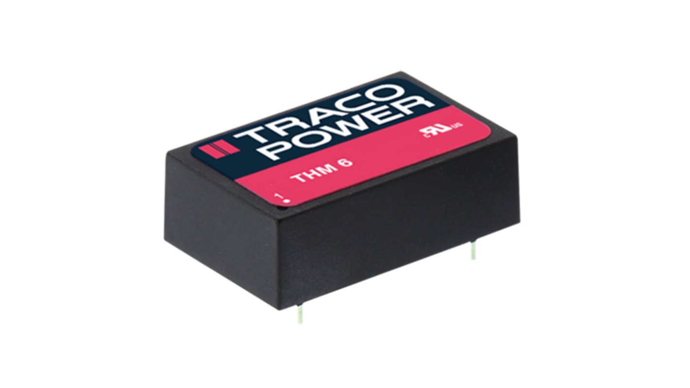 TRACOPOWER THM 6 DC/DC-Wandler 6W 5 V dc IN, 15V dc OUT / 400mA PCB-Montage 5kV ac isoliert