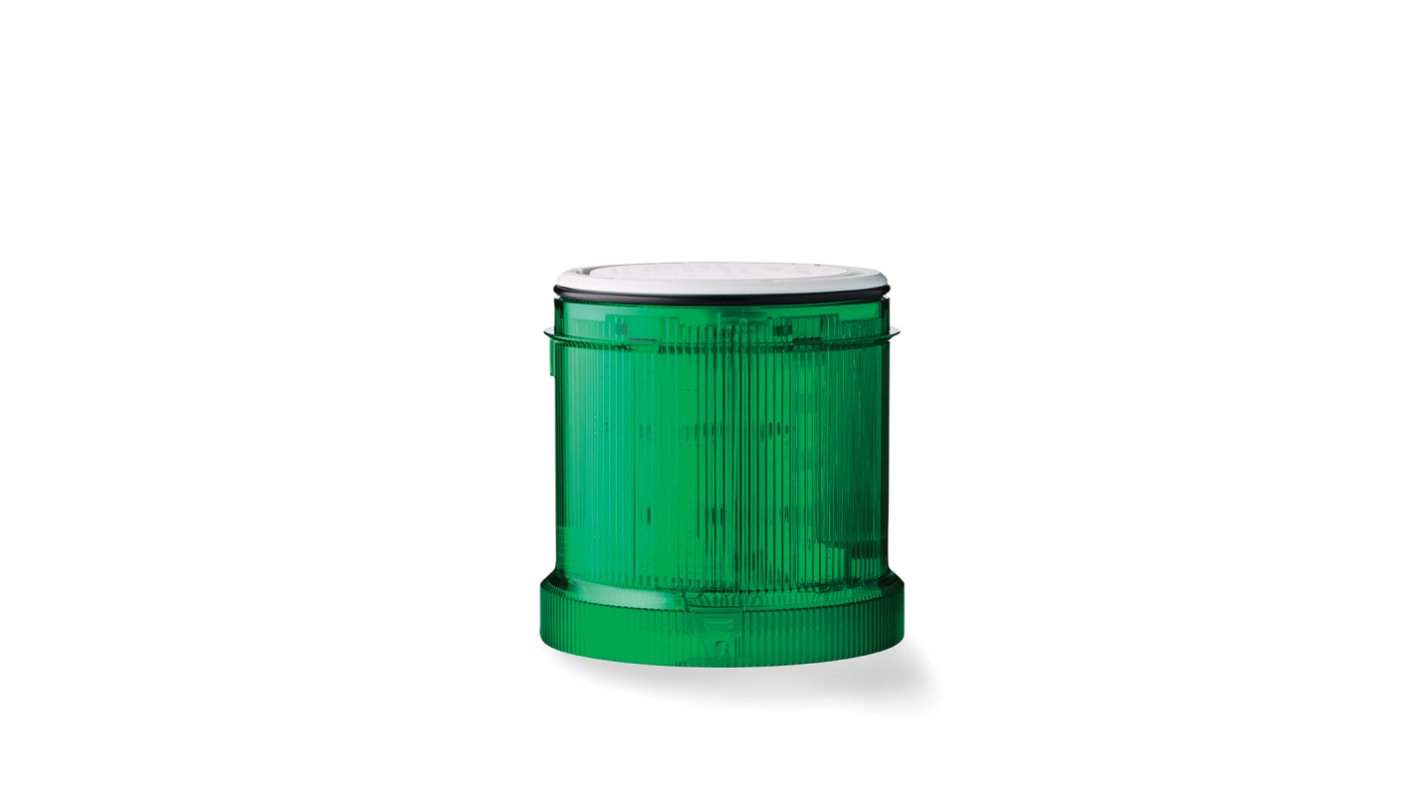 řada: XDC Maják barva čočky Zelená LED barva pouzdra Černá základna 70mm 24 V AC/DC, rozsah: ECOmodul 70