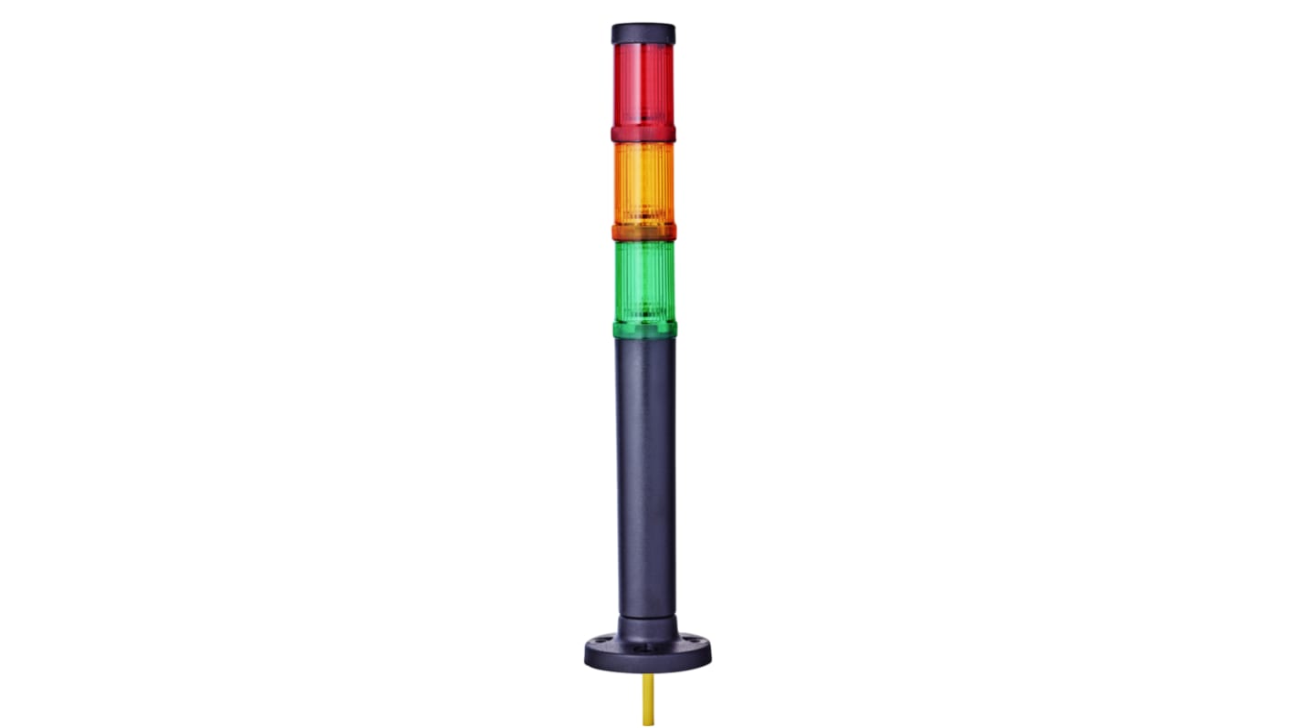 Columna de señalización AUER Signal modulCOMPACT30, LED, con 3 elementos Rojo/Verde/Ámbar, 24 V ac / dc