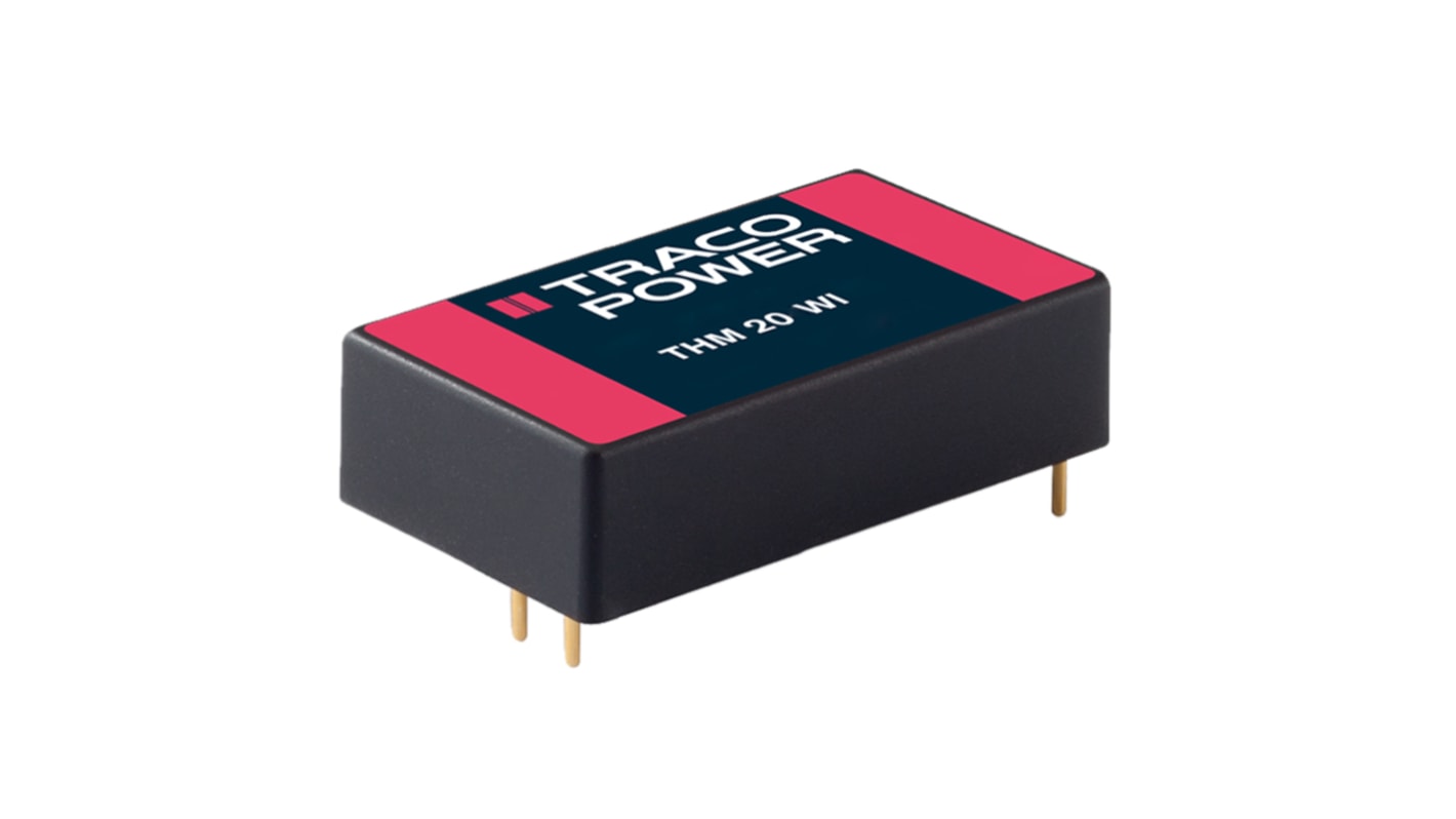 TRACOPOWER THM 20 WI DC/DC-Wandler 20W 24 V dc IN, 5V dc OUT / 4A PCB-Montage 5kV ac isoliert