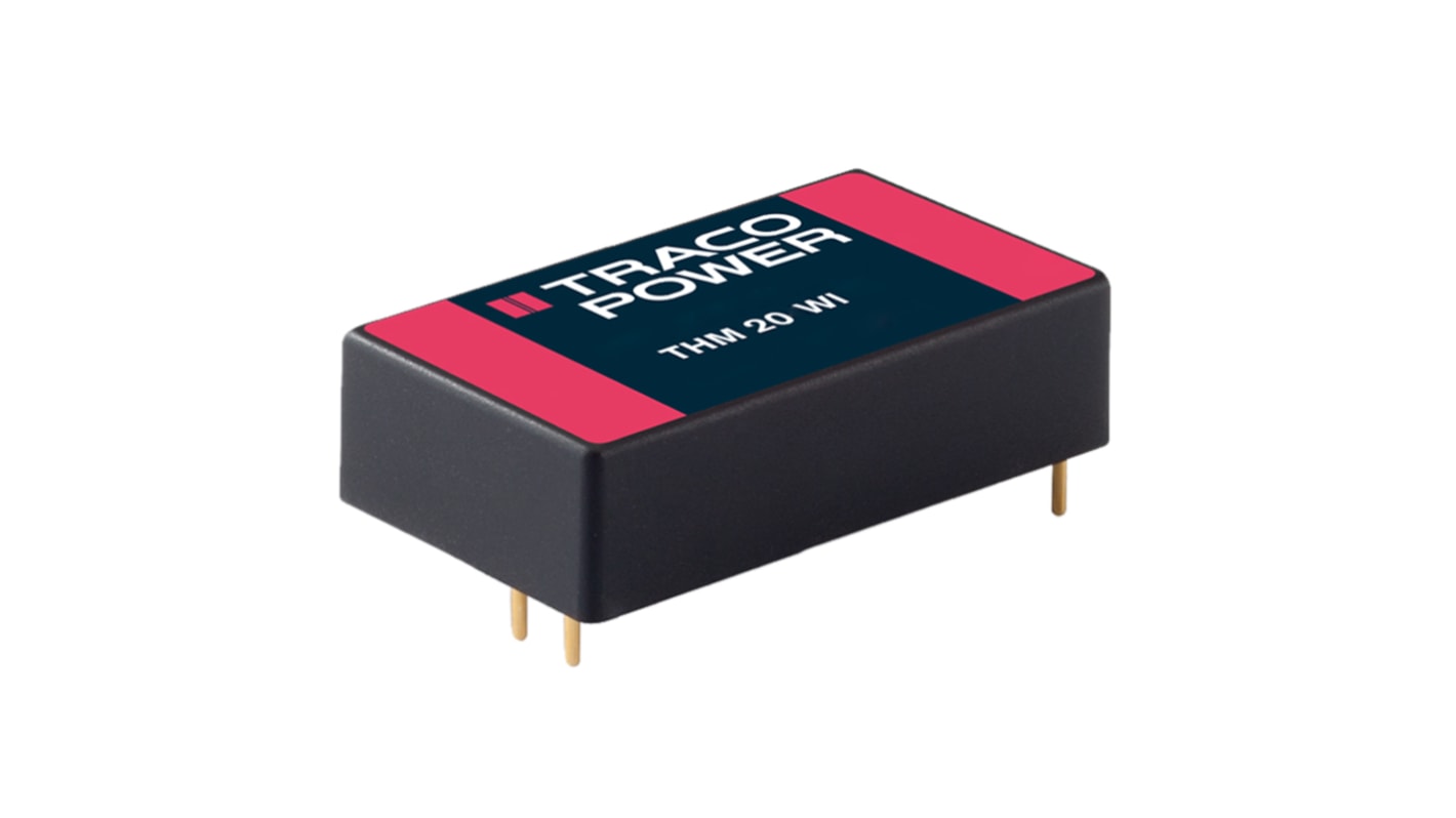 TRACOPOWER THM 20 WI DC/DC-Wandler 20W 48 V dc IN, 5V dc OUT / 4A PCB-Montage 5kV ac isoliert