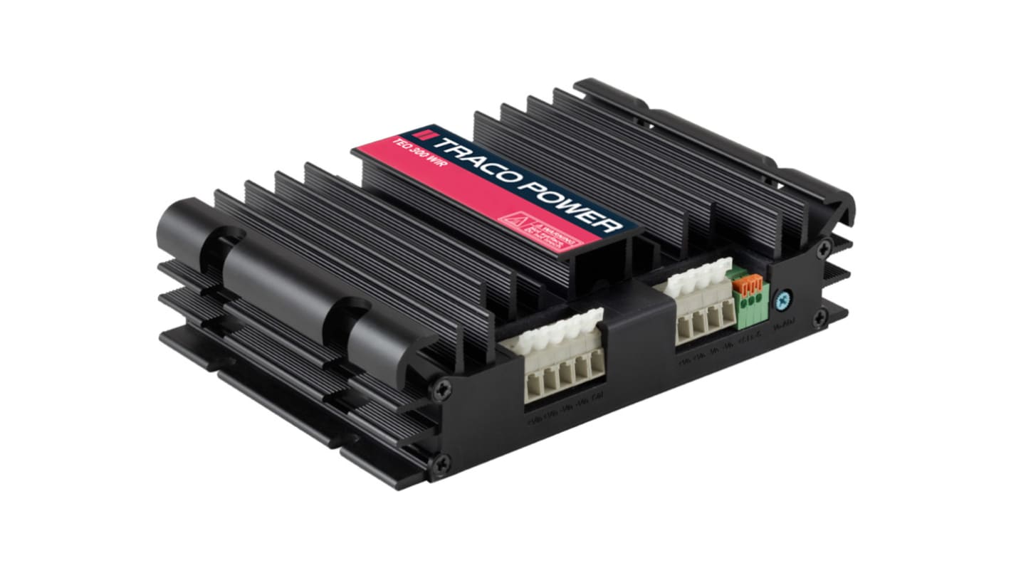 TRACOPOWER TEQ 300WIR DC-DC Converter, 12V dc/ 25A Output, 43 → 160 V dc Input, 300W, Chassis Mount, +80°C Max