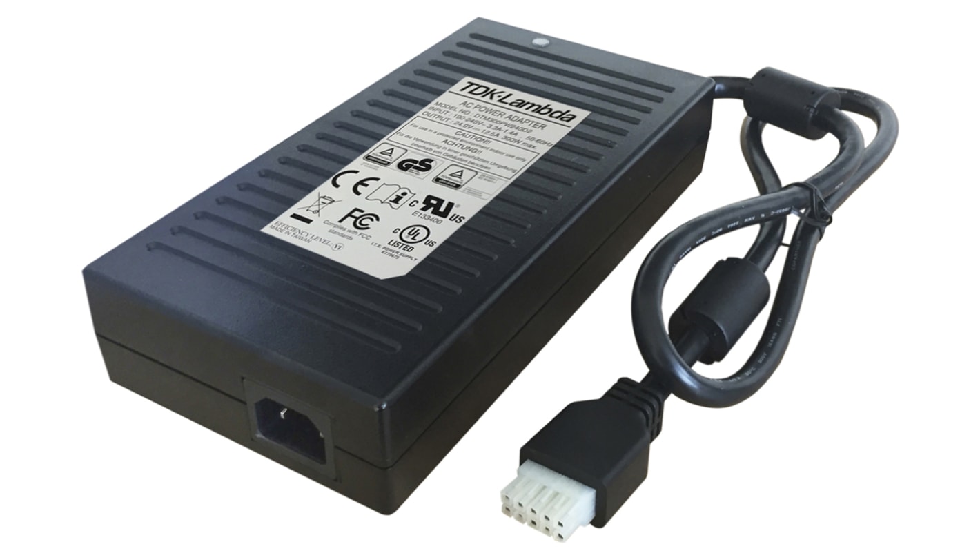 TDK-Lambda 300W Power Brick AC/DC Adapter 28V dc Output, 10.71A Output