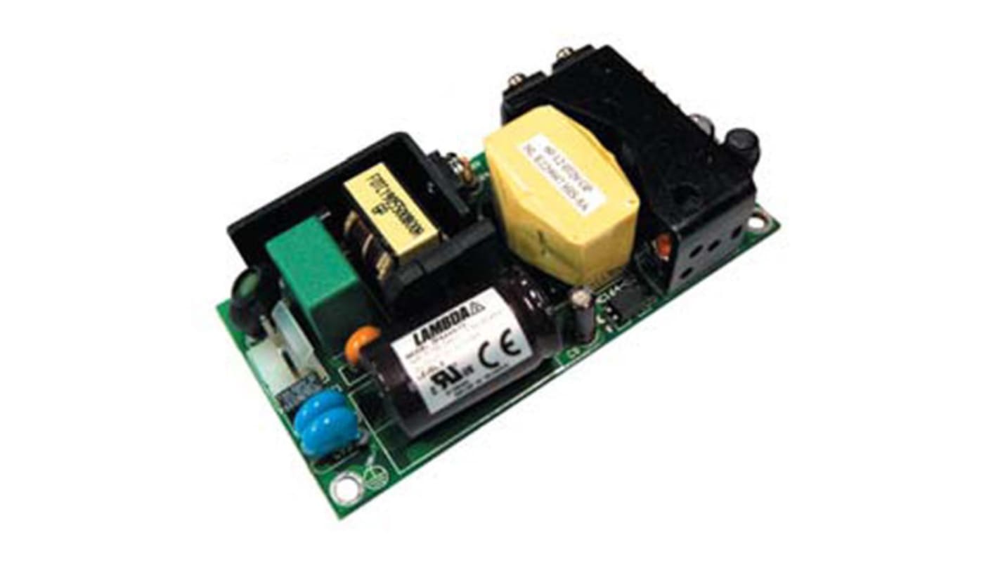 TDK-Lambda Switching Power Supply, ZPSA60-24, 24V dc, 60W, 1 Output, 90 → 264V ac Input Voltage