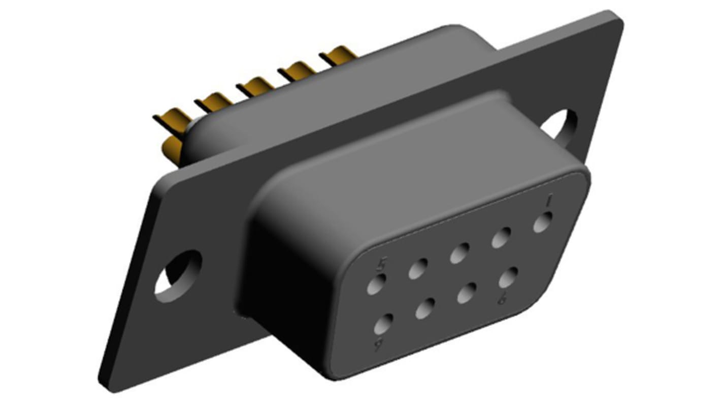 Conector D-sub Norcomp, Serie 772, SEAL-D, paso 2.769mm, Recto D-Sub estándar, Montaje de Cable, Hembra, Terminación